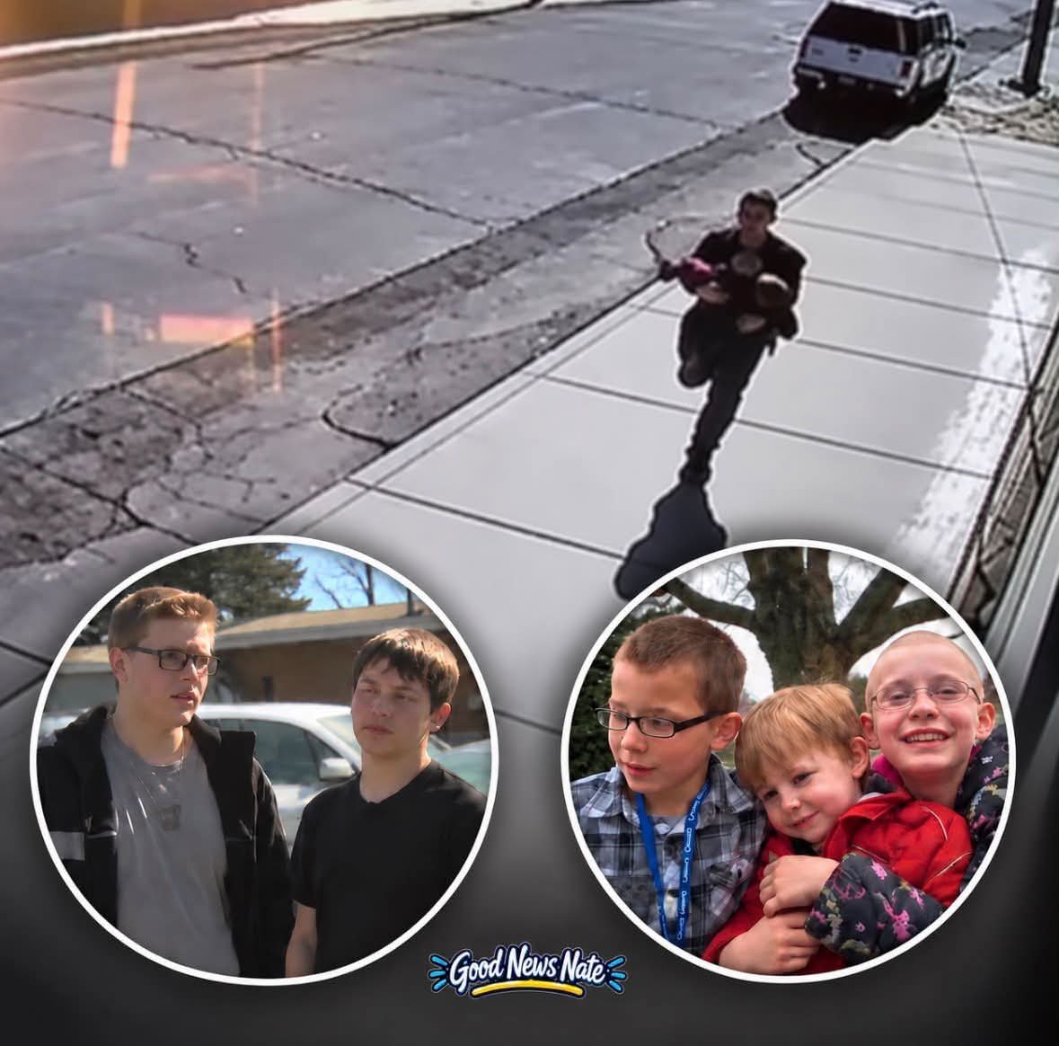 DOGEQEEN's tweet photo. A man grabbed 2-year-old Owen from a park and started running down the street with him in his arms.

But Owen’s 10-year-old brother and 8-year-old sister took off right behind him.

They chased him past a grocery store while Owen’s sister screamed for help, and that’s when two teenage boys heard her and joined the chase.

Now the kidnapper had 4 kids running after him, yelling and drawing attention everywhere they went.

Eventually the pressure became too much, so he dropped little Owen in an empty lot and ran.

Thankfully, Owen was safe and unharmed, and police later arrested and charged the suspect with kidnapping.

Owen’s brother and sister refused to give up on him, and those two teenage boys heard a child screaming and ran toward the danger instead of away from it.