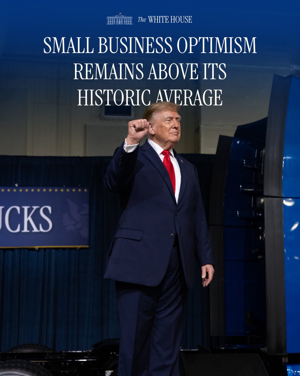 WhiteHouse's tweet photo. President Donald J. Trump and Republicans delivered the Working Families Tax Cuts, relief that every single Democrat voted against.

Those cuts are already putting money back to work: more hiring, higher wages, new equipment, and growing businesses on Main Street. 🇺🇸 https://t.co/V4tNMmnL68