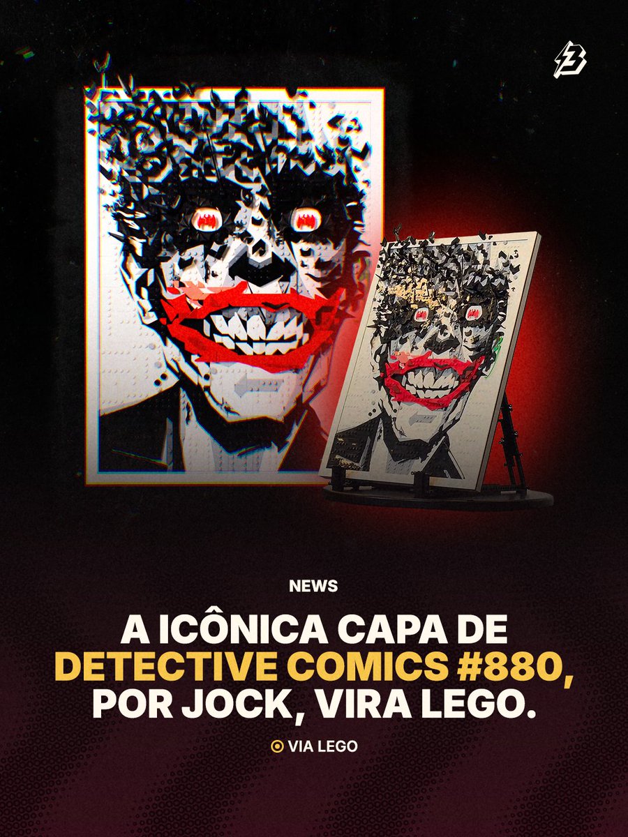 ScarletBase's tweet photo. 🃏Revelado Novo LEGO The Joker Wall Art (67012), inspirado em Detective Comics #880, de Jock. 

São 1.849 peças, com lançamento em 1/1/2027 por US$ 169,99. 

#LEGO #Batman #Joker #DCComics #Comics https://t.co/x4Kvc7oIWT