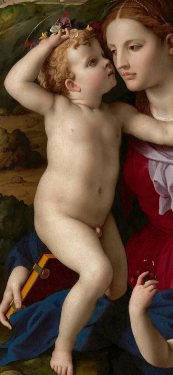 RamellaUgo's tweet photo. Agnolo Bronzino 
Madonna col Bambino San Giovannino e Santa Elisabetta opera più due dettagli vedere singolarmente https://t.co/DagNxvlGts