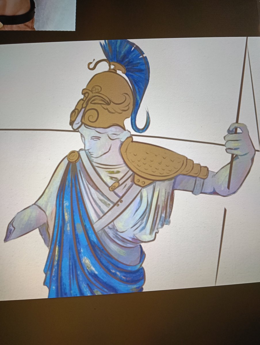 kitsusite's tweet photo. The progress on my new banner... I'm putting my whole heart and soul into it. 

I still have a long way to go on my journey.
#WIP #ArtWIP #DigitalArt #ConceptArt #GreekMythology #Athena https://t.co/ERqKDnXAZp
