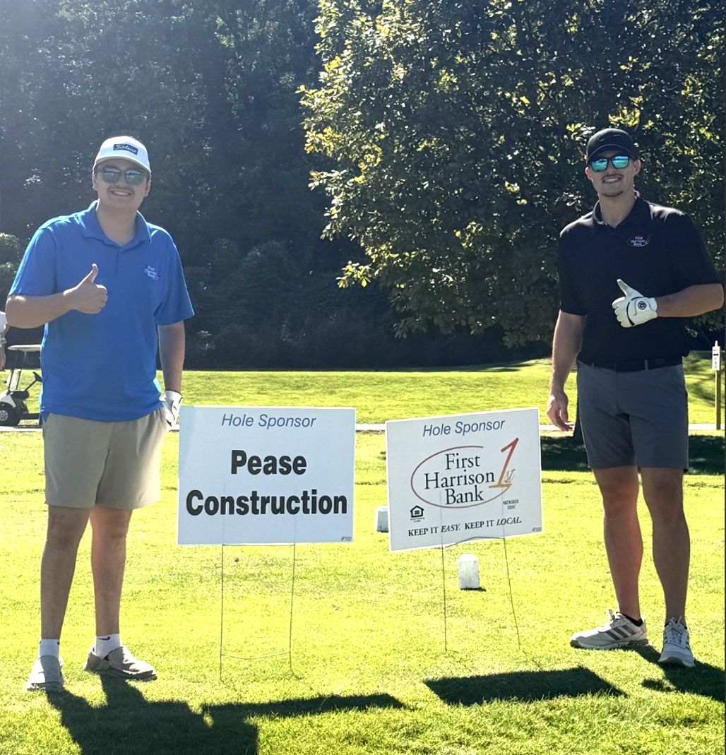 FirstHarrison's tweet photo. First Harrison Bank was proud to sponsor the South Central Boys &amp; Girls Basketball Golf Outing as a Maroon Sponsor and have a team participate in the event! https://t.co/D02V8baOLe