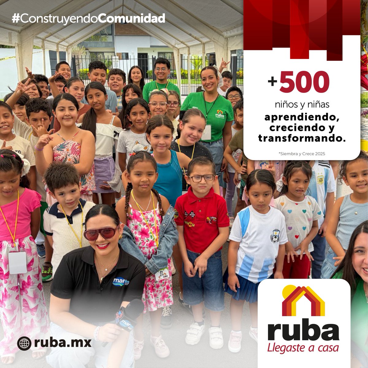 CasasRuba's tweet photo. ✨ +500 niñas y niños aprendiendo, creciendo y transformando. 🌱💚​

En 2025, Siembra y Crece abrió un espacio para que niñas y niños de nuestras comunidades descubrieran nuevas formas de aprender, convivir y desarrollar sus talentos. 🏡✨​

A través del deporte, el arte, la tecnología y la ecología, sembramos experiencias que dejan huella y ayudan a construir nuevas oportunidades.​

Porque cuando sembramos en ellos, también sembramos en el futuro. 🌱​

#SiembraYCrece #LlegasteACasa🏡