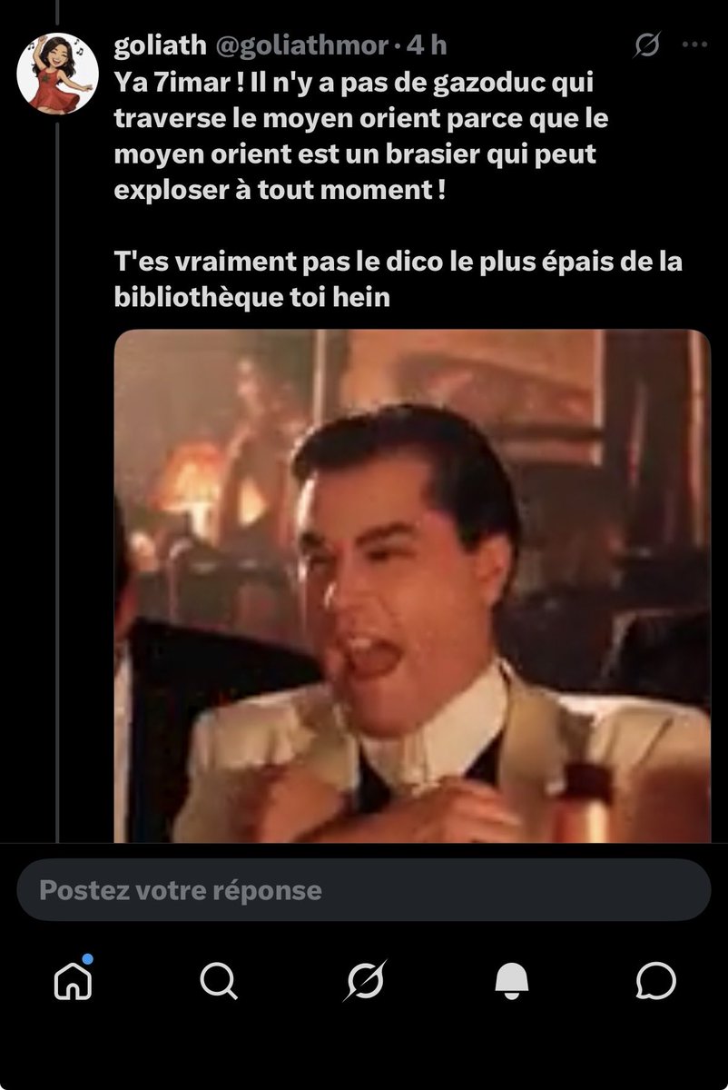 DjamyJa's tweet photo. @goliathmor @shfdz1 @grok @chahid_soufiane Ce n’est pas ce que tu as dit, et j’ai ajouté un point d’interrogation logiquement c’est une question. Allez,ma chérie, rentre chez toi, range ta chambre. Je ne peux pas discuter avec une analphabète désolé https://t.co/YT87aMzSvL