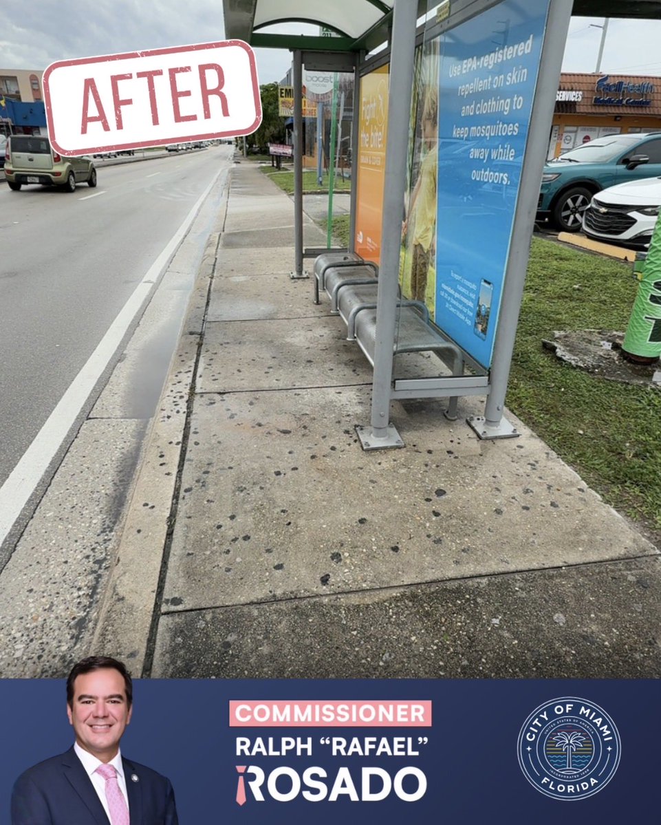 ralphrosado305's tweet photo. Keeping our sidewalks clean🧼
 
#MiamiMakeoverMonday   Email requests to D4@miami.gov or call (305) 250-5420   ...   Manteniendo nuestras aceras limpias🧼   #MiamiMakeoverMonday   Envía tus solicitudes de mejoras a D4@miami.gov o llama al (305) 250-5420 https://t.co/bGGJA6rWxe