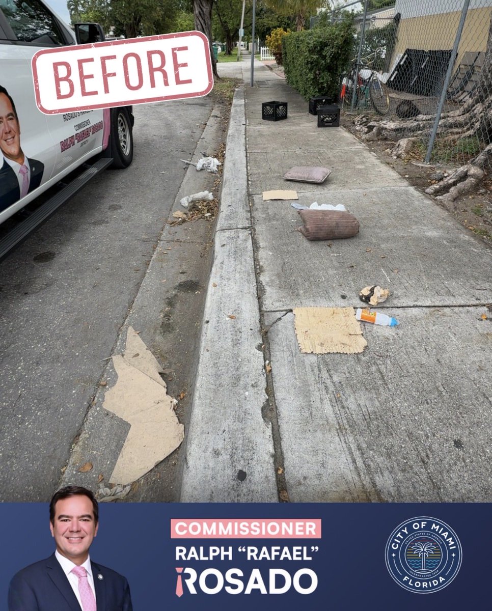 ralphrosado305's tweet photo. Keeping our sidewalks clean🧼
 
#MiamiMakeoverMonday   Email requests to D4@miami.gov or call (305) 250-5420   ...   Manteniendo nuestras aceras limpias🧼   #MiamiMakeoverMonday   Envía tus solicitudes de mejoras a D4@miami.gov o llama al (305) 250-5420 https://t.co/bGGJA6rWxe