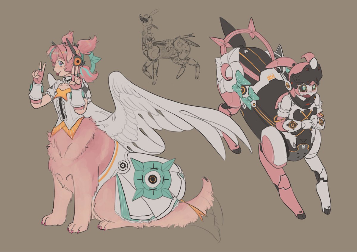 AntlersPotato's tweet photo. My favorite angel Aria as golden retriever and deer (1/2)

#aria #zzzeroㅤ https://t.co/0sjDip65Ga