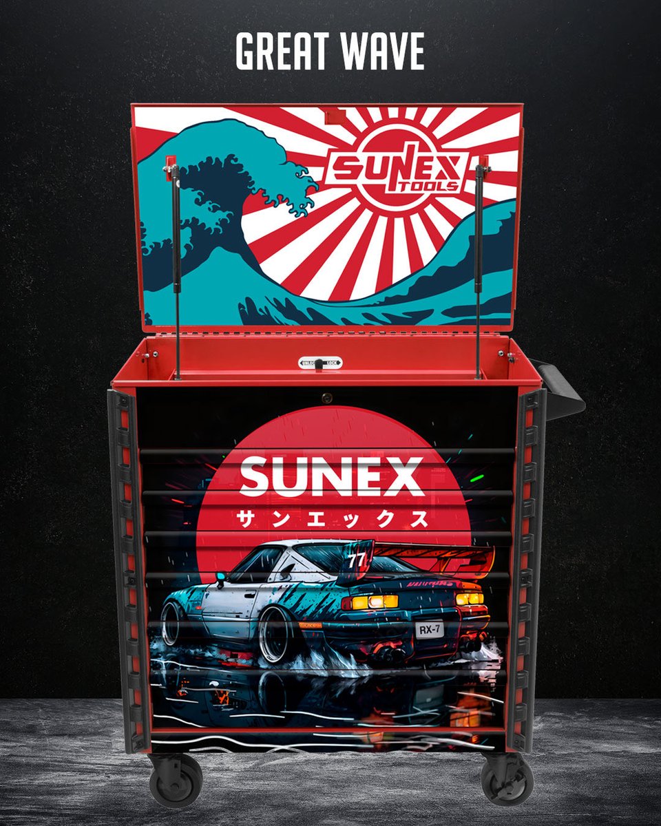 SunexTools's tweet photo. 🗳️VOTE &amp; WIN! Vote for your favorite(s) using the poll and by commenting on Instagram to help us choose which of these JDM designs we should add to our collection of SUNEX Tools service cart designs.

Head over to Instagram to vote and enter! #SUNEXTools #JDM #InitialD https://t.co/bNuRbc0cBv