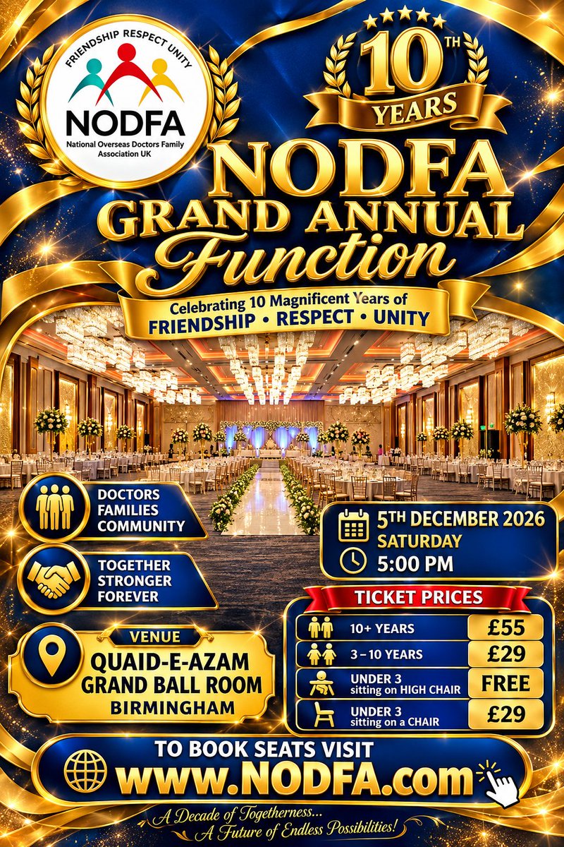NODFAUK's tweet photo. 10 Yr - A Magnificent Decade of NODFA

https://t.co/GGdfbglNZM 

Grand Annual Function
5th December Saturday Birmingham https://t.co/sJeprNuYnE