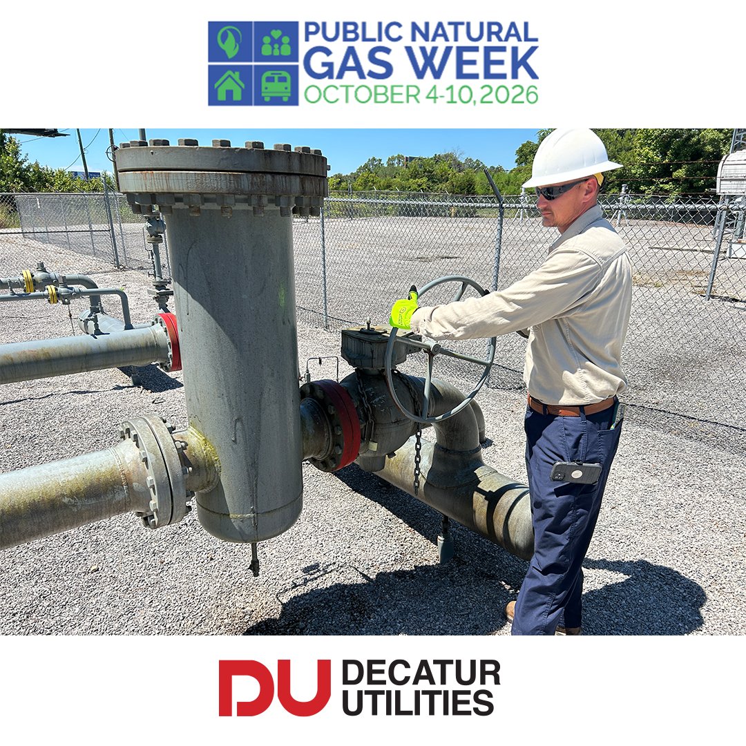 decaturutility's tweet photo. Being a public natural gas utility means we work for you to balance safety, reliability, service and cost. From keeping the infrastructure repaired and operating efficiently to responding quickly to possible gas leaks, our GWWW Ops team stands on the ready. 
#publicnaturalgasweek https://t.co/TwOYA9ipr8
