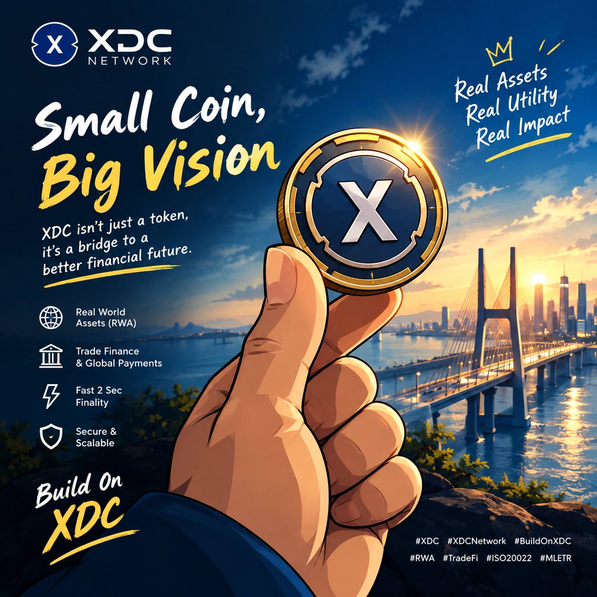 EmilyCarte99917's tweet photo. $XDC is building beyond speculation  connecting RWA, trade finance, and global payments on a fast, scalable network.

The future of finance is being built on-chain. 🔥

#XDC #XDCNetwork #BuildOnXDC #RWA #TradeFi
@XDCNetwork https://t.co/aCo7P2jNfK