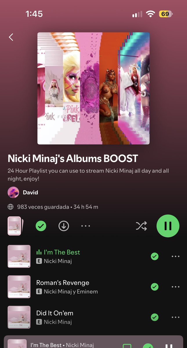 NICKIMINAJ_COL's tweet photo. Barbzzz🩷
Let’s get those numbers up! 👑✨
Make sure to put on "@NICKIMINAJ Albums BOOST" playlist to stream her discography all day and all night. Let’s show up and support the QUEEN properly! 💅💖

🎧 Stream here: https://t.co/mFY9GN3IQh https://t.co/SoCA0UG6jw