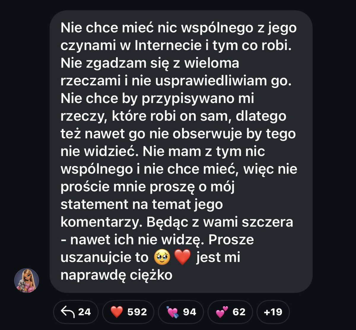 naczasienews's tweet photo. ❗️Faustyna ponownie zabrała głos w sprawie swojego ex - Blendusiaka. https://t.co/08pK1nSerS