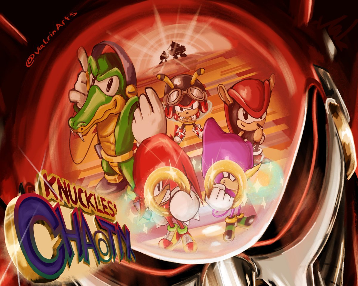 ValrinArts's tweet photo. KNUCKLES' CHAOTIX (1995) https://t.co/MvDNIWnJDv