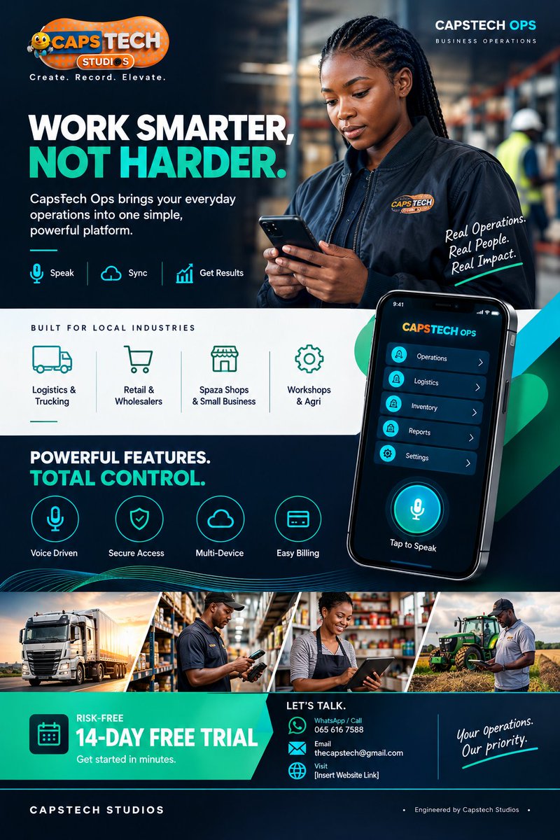Capstech_Studio's tweet photo. Work 🤓Smarter,
Not Harder👌 here is thee voice to document company operations app.
Start your 14-day trial today and get your companies app. An ideal app that has your business logo and theme. Communicate with colleagues across multiple devices. App Integrates across emails, https://t.co/QS2jxlRK6R