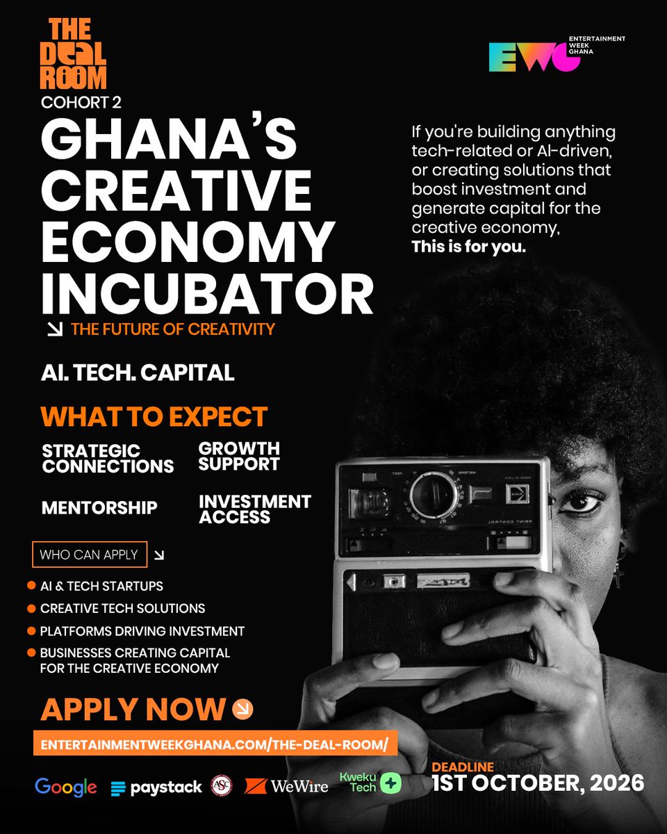 EntWeekGhana's tweet photo. Facilitators for the Creative Economy Incubator ! 

Oct 12 - Oct 16

#EWG26 https://t.co/4DHpMXu4DH