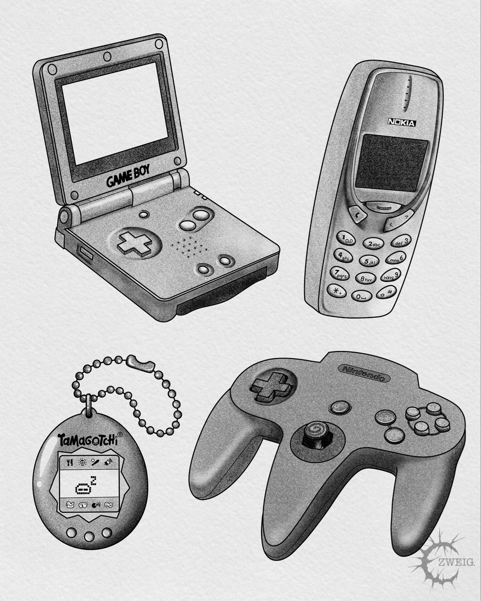 zweigink's tweet photo. An old school vibe with my favourite gadgets 🔥

#tattoo #art #gameboy #childhood #2000snostalgia https://t.co/cxeDnDf069