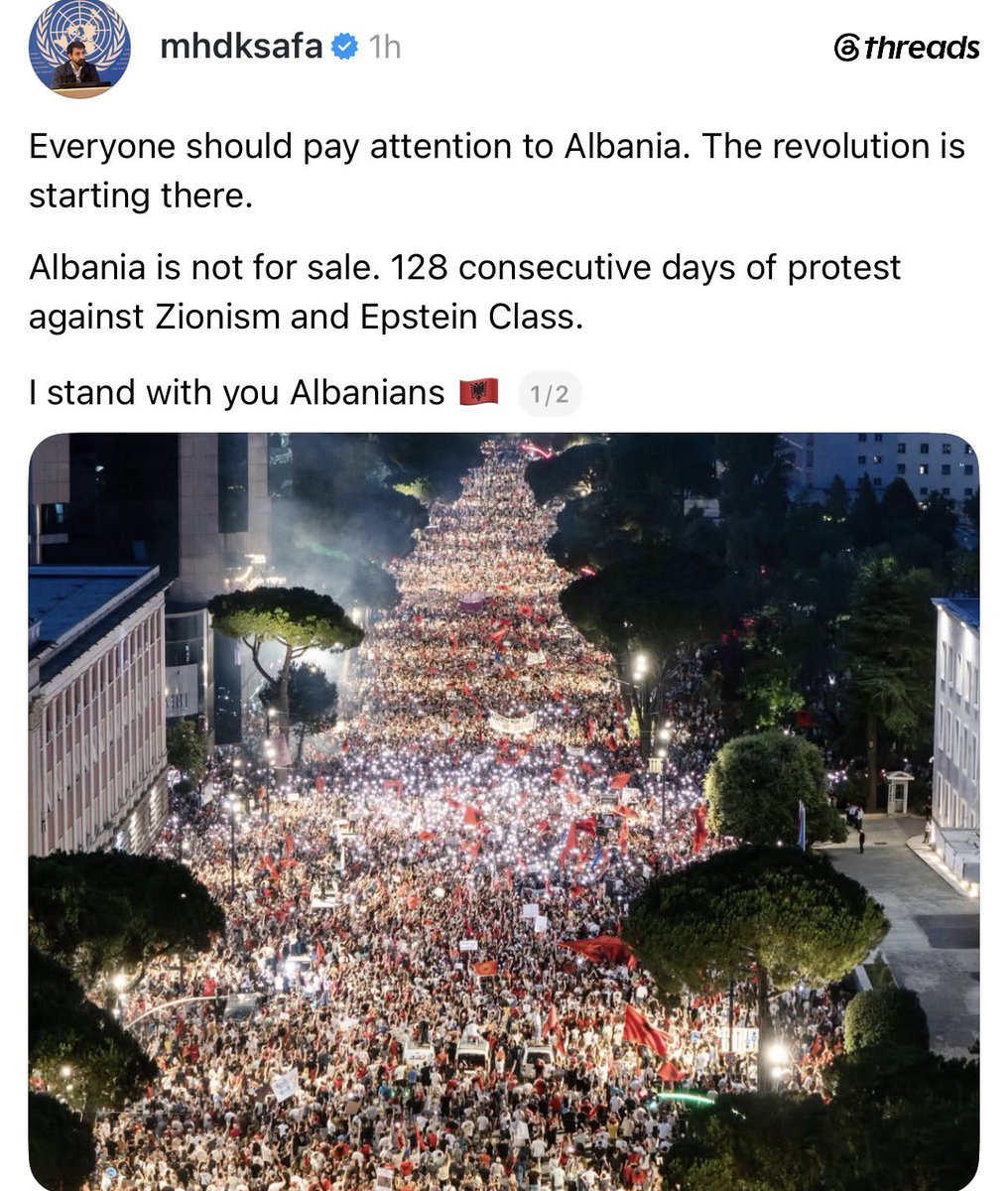 TheTNHoller's tweet photo. Why is 🇺🇸 media not reporting on this 128 day Albanian protest of Kushner and Ivanka’s insane corruption? https://t.co/hN0awljMHw