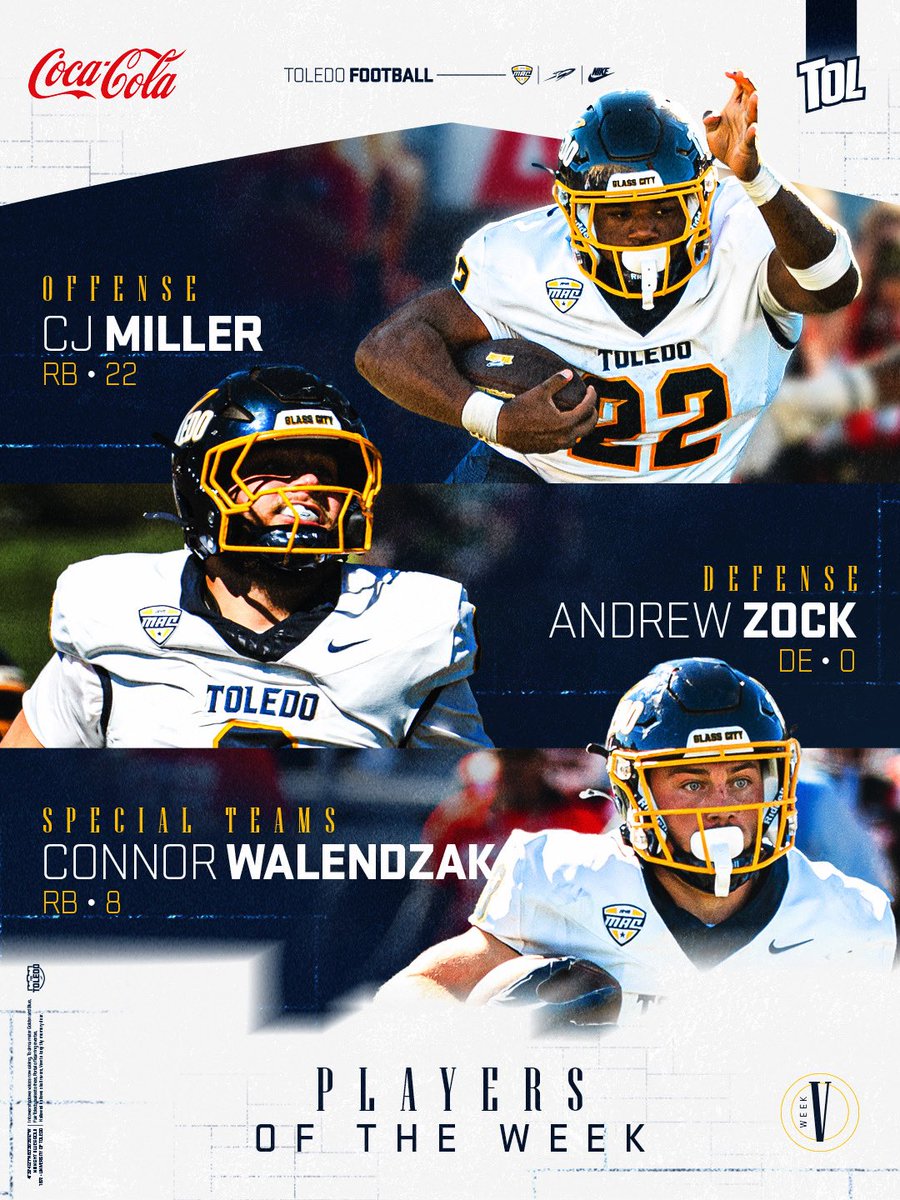 ToledoFB's tweet photo. Players of the Week‼️🚀 https://t.co/5MU3KsTZGN