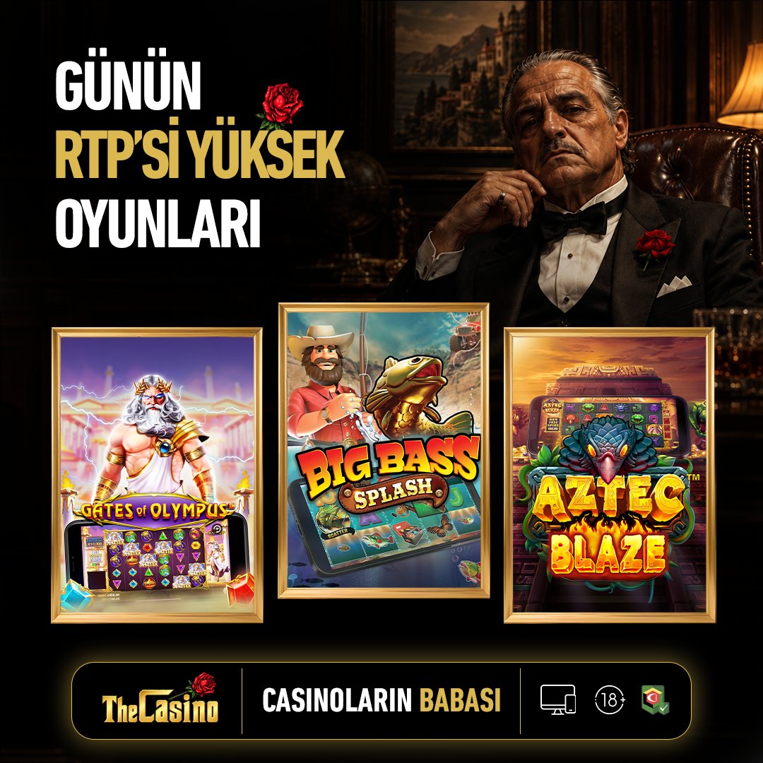 thecasinoffical's tweet photo. GÜNÜN RTP’Sİ YÜKSEK OYUNLARI!

Bugün hangi oyunda şansını deneyeceksin? 
Yüksek RTP • Popüler oyunlar • Bol heyecan 

TheCasino 
 Casinoların Babası https://t.co/n35kjStAdE