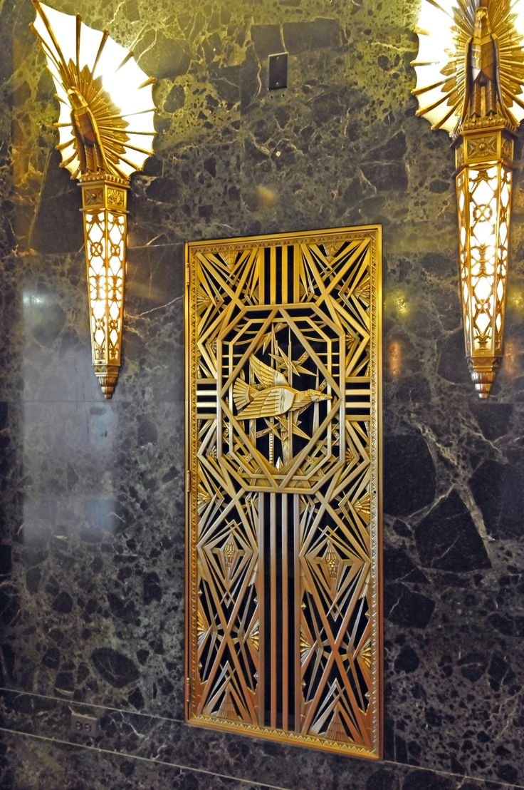 gietzschean's tweet photo. Art Deco panel featuring a bird in Chicago’s One LaSalle lobby.

Why the bird design?

In the 1920s,birds symbolized freedom &amp; movement as aviation transformed the public imagination.

Designers were also fascinated by Egyptian art, where winged imagery symbolized the divine. https://t.co/OrKnsK2kSW