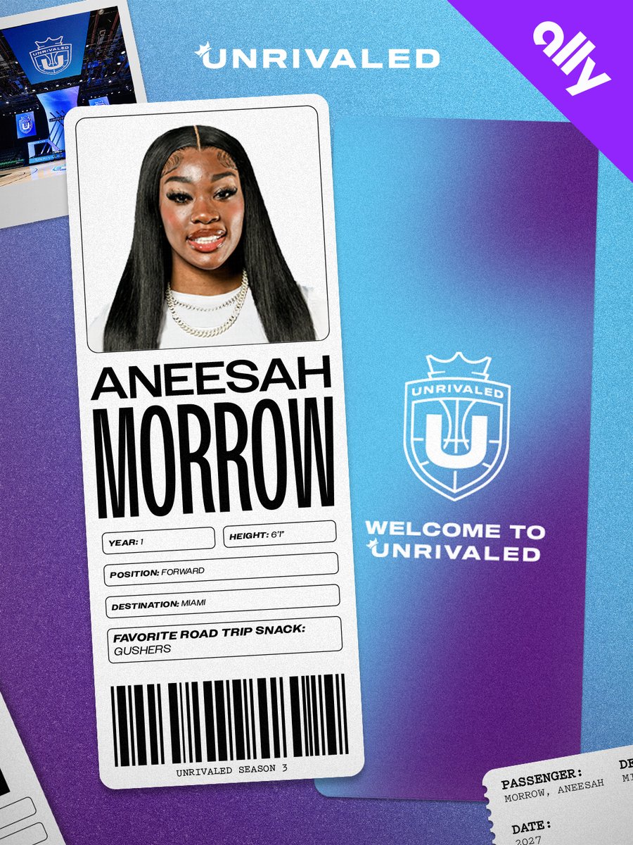 Unrivaledwbb's tweet photo. Aneesah Morrow is Unrivaled 👑
Presented by @Ally https://t.co/sbrlDT2ZqW