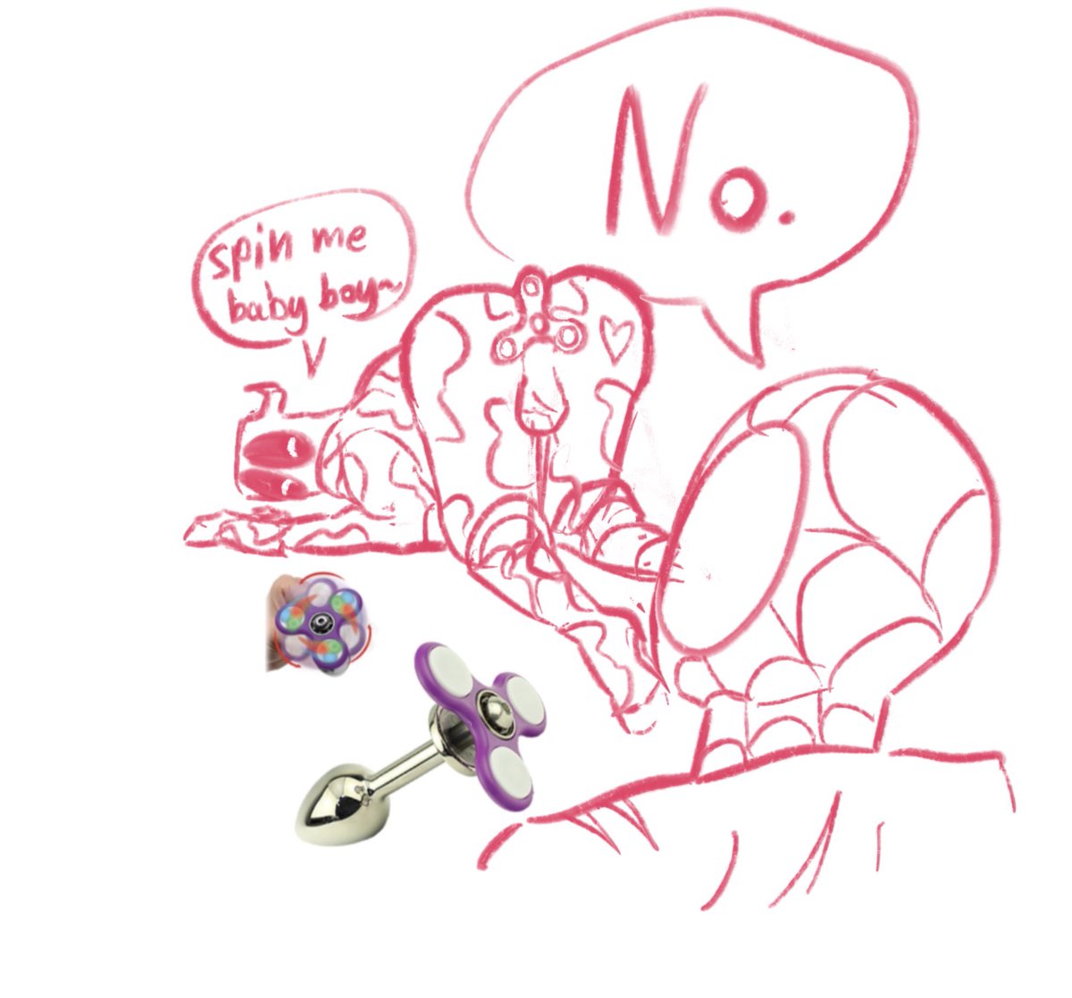 BowHooHoo's tweet photo. Forgot to post this spideypool drawing https://t.co/Wy0WXkMkMa