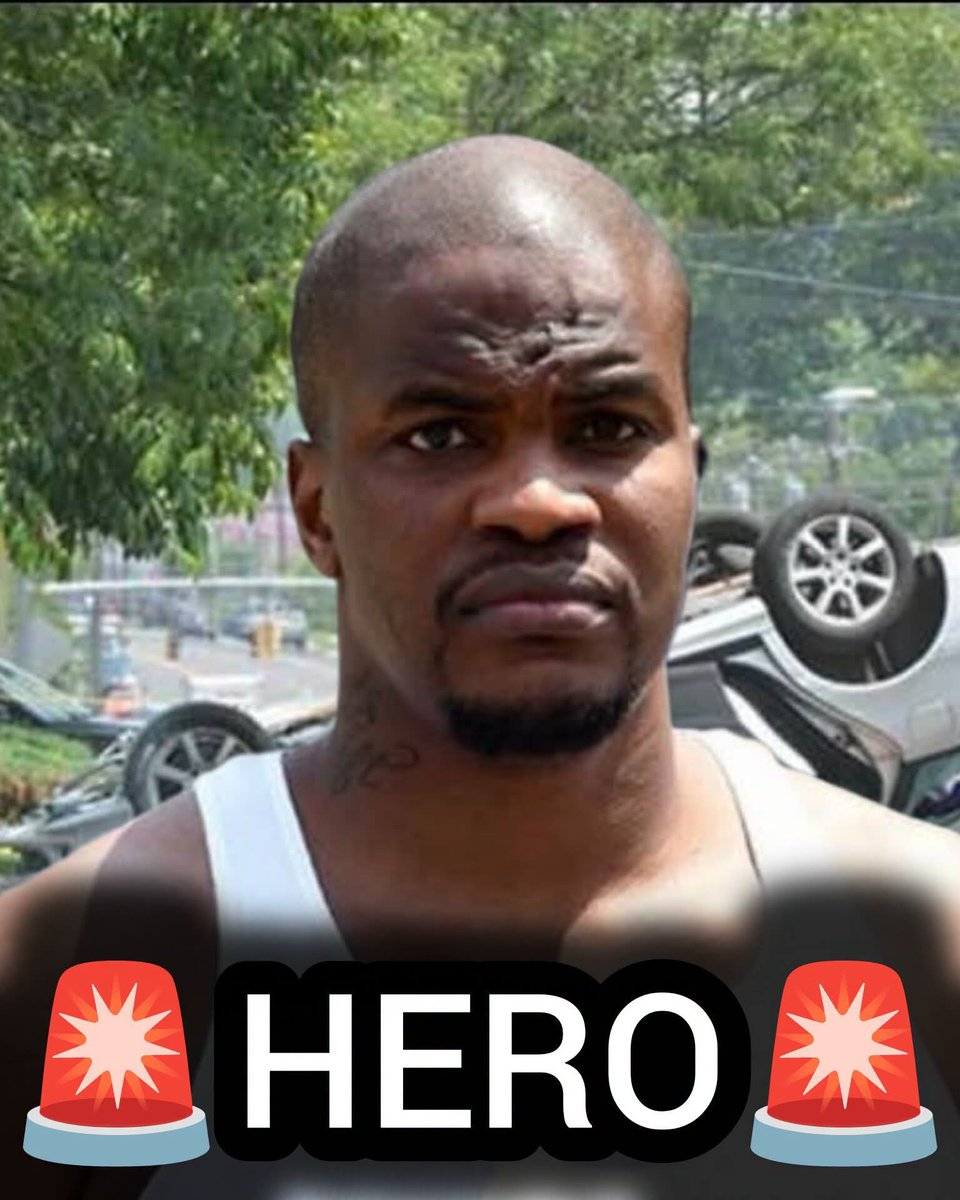 Emmaiid11's tweet photo. 🚨HERO: Aaron Tucker had been out of prison for just seven days, with less than two dollars in his pocket and one job interview lined up that morning to turn his life around.

From his bus window, he saw a car flip over and catch fire. He asked the driver to stop and help. The driver refused and warned him he would leave if Tucker got off. Tucker got off anyway.

He sprinted to the upside-down, smoking car, found the 61-year-old driver covered in blood, unbuckled his seatbelt, dragged him to safety as flames grew, and used his own shirt to stop the bleeding while encouraging him to stay awake for his family.

Tucker missed his interview. The bus left without him.

When the story spread, strangers launched a GoFundMe that raised over $50,000 in three days. He also received multiple job offers in construction.

Tucker said: I feel like a job can come and go, but a life is a one-time thing. The job just wasn't in my mind at that time.

Absolutely incredible!