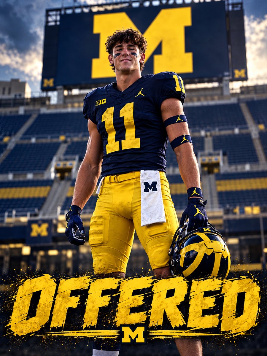 DOMANjackson's tweet photo. After a conversation with Coach Whittingham I am honored to announce that I have received an offer from the University of Michigan. 
@BrandonHuffman @247Sports @UMichFootball @FWhittinghamJr @eforcefootball https://t.co/5dsdmvM1XA