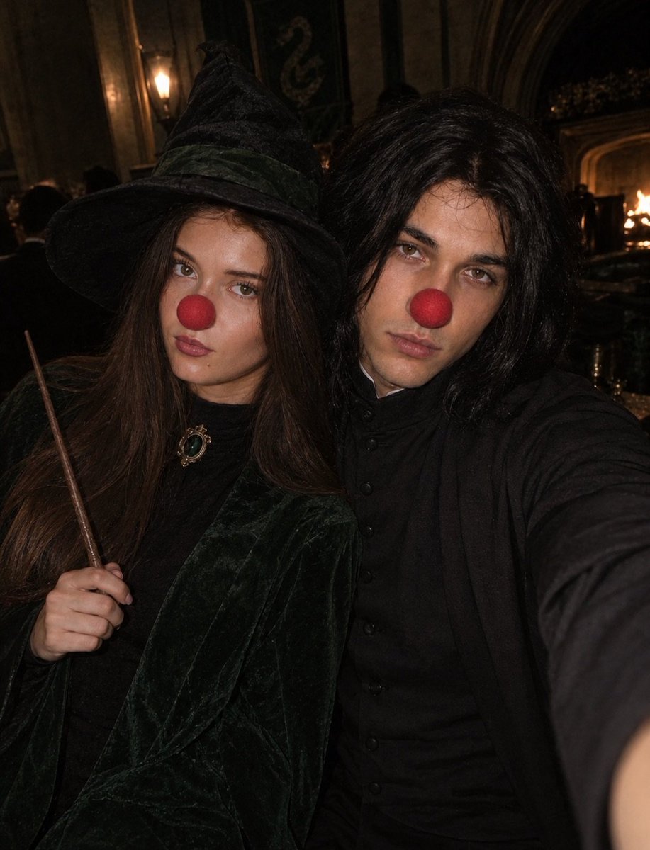 MatRiddle2805's tweet photo. ¿Que hay mas terrorifico que un boggart? Pues la señorita @AriiCarrow y yo hemos decidido lanzarle un ridiculus a los nuestros y usarlos como disfraz

@Slytherin_ofici @hogwarts_aureum https://t.co/iqvA8ScoZy