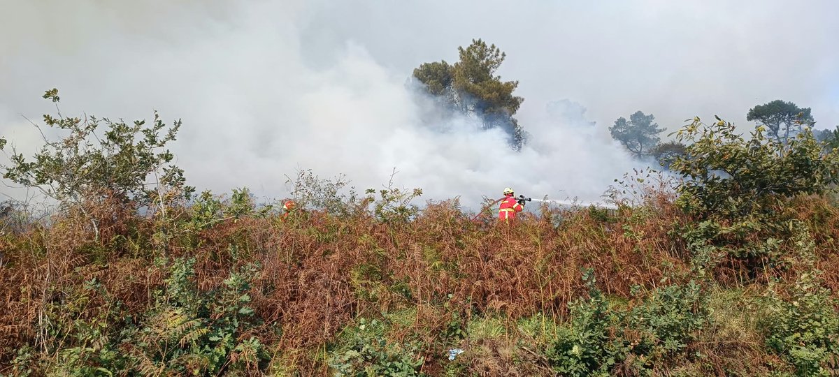 premar_ceclant's tweet photo. Lundi 5 oct. un incendie de grande ampleur s'est déclaré dans le secteur du Menez Hom. De nombreux marins-pompiers de l'Île Longue et de Lanvéoc sont venus soutenir les sapeurs-pompiers du SDIS.
Plus d'info :
⬇️⬇️⬇️ https://t.co/FMhd4QUwH2
