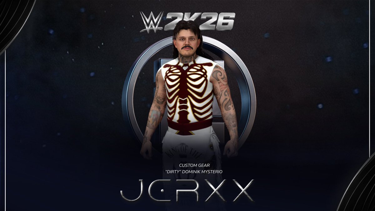JerxxWWE's tweet photo. NEW UPLOAD ON COMUNITY CREATIONS‼️

DOMINIK MYSTERIO Lucha Libre AAA 03.08.26 and CUSTOM match new gear by @crashoutayala now available on #WWE2K26 in ALL 
CONSOLES.

Search Tag: JERXX 

#WWERaw             #LuchaLibreAAA #SmackDown             #WWENXT https://t.co/8cQvM0VTKZ
