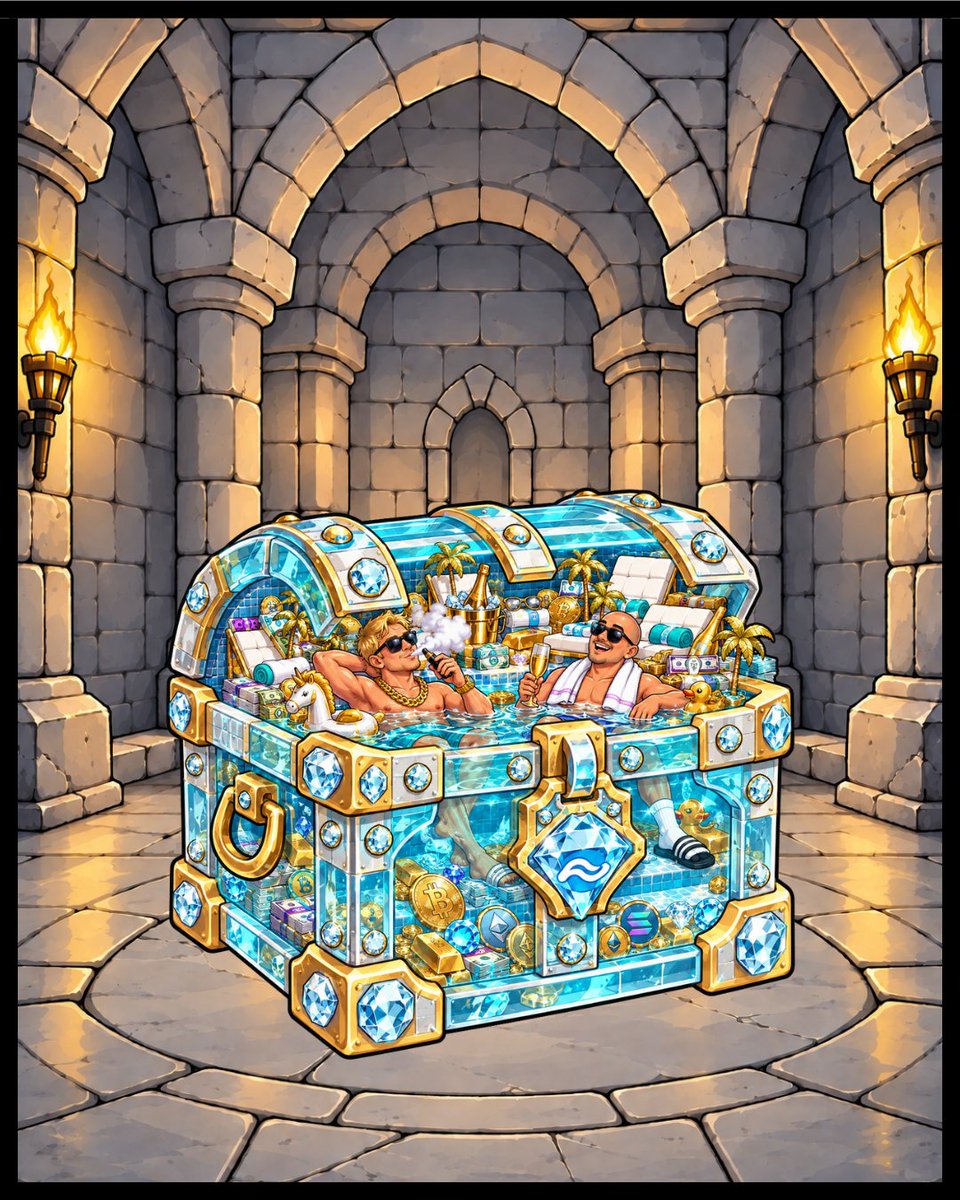 DungeonChests's tweet photo. 🏰 DUNGEON CHESTS #00073

🏊 Billionaire Pool Chest
🟡 LEGENDARY
They bought the dip.
They held.
They made it. 💰📈

Now they’re living the dream. 🥂🏝️
Some treasures are meant to be enjoyed. 😎💎
#DungeonChests #NFT #Solana #Crypto #Web3 #DigitalArt https://t.co/TXuoJS3hco