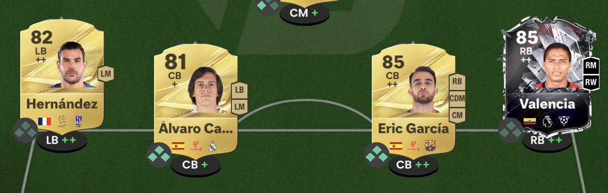 FutServicePro's tweet photo. Best META budget defence in EAFC 27 for only 58k 👀🔥

Theo Hernández, Álvaro Carreras, Eric García and Valencia.

Fast, strong, solid defensively and very easy to link.

Crazy value if you want a reliable backline without spending too much 🧱
#EAFC27 #UltimateTeam https://t.co/frtfGUdIGU