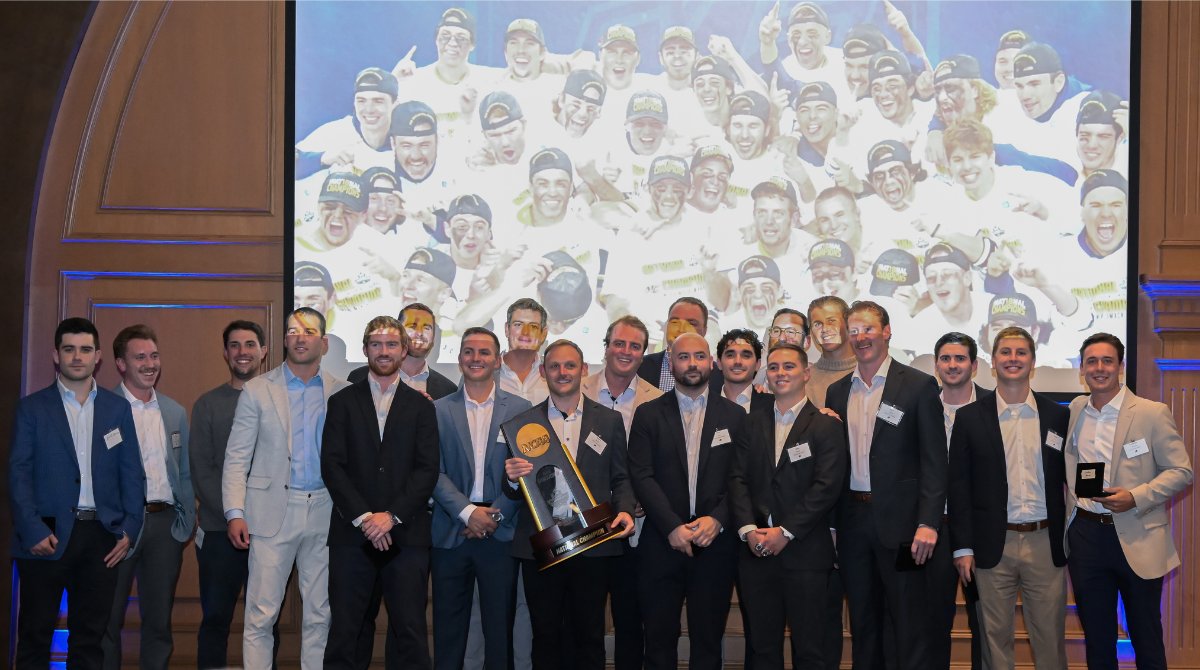 Merrimack's tweet photo. The Merrimack athletic department recently celebrated the newest members of the Hall of Fame. Congratulations to all of the inductees: Charlie Bertrand ’20, Denia Davis-Stewart ’20, Mikyla Grant-Mentis ’20, Juvaris Hayes ’20 and the 2018 Merrimack men's lacrosse team! https://t.co/isAd8DUABb