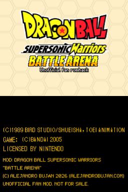 ReticentY2K's tweet photo. alejandrobujan released a ROM hack of DBZ: Supersonic Warriors 2 for the DS called Battle Arena! It turns the game into a pure fighting game with several new characters.

The game boots straight into Free Battle team select and never leaves it: no story mode, no menus in between. https://t.co/zPgrxXUE0r