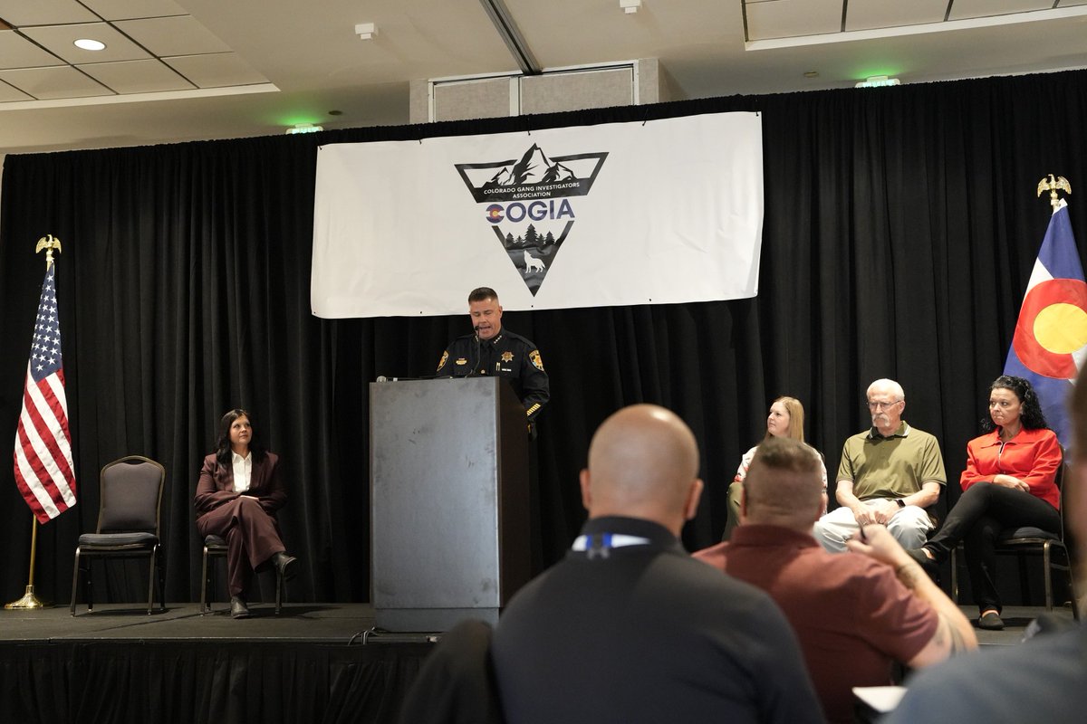 dcsheriff's tweet photo. The Douglas County Sheriff’s Office is honored to help kick off the 2026 Colorado Gang Investigators Association Conference.

Sheriff Darren Weekly opened the event this morning by reminding attendees that “your work is critical, information shared at the right time can solve a murder, dismantle a criminal network, protect an officer, and prevent the next act of violence.”

COGIA President and DCSO Deputy Shawn Sanchez welcomed investigators from across the country, emphasizing that  “It is an honor to stand before professionals who have dedicated their careers, protecting communities, supporting victims, and confronting the complex challenges associated with gangs and organized criminal activity.”

Thank you all for your service.