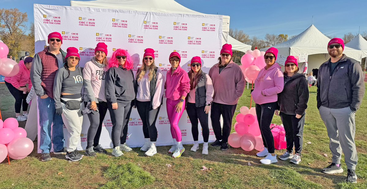 MFradiology's tweet photo. Proud of our incredible teams for joining the CIBC Run for the Cure in Regina and Calgary.๐
Thank you to everyone who took part and helped organize this day in support of people affected by breast cancer.
#CIBCRunForTheCure #RunForTheCure #BreastCancerAwarenes https://t.co/u1aD5ujY6v
