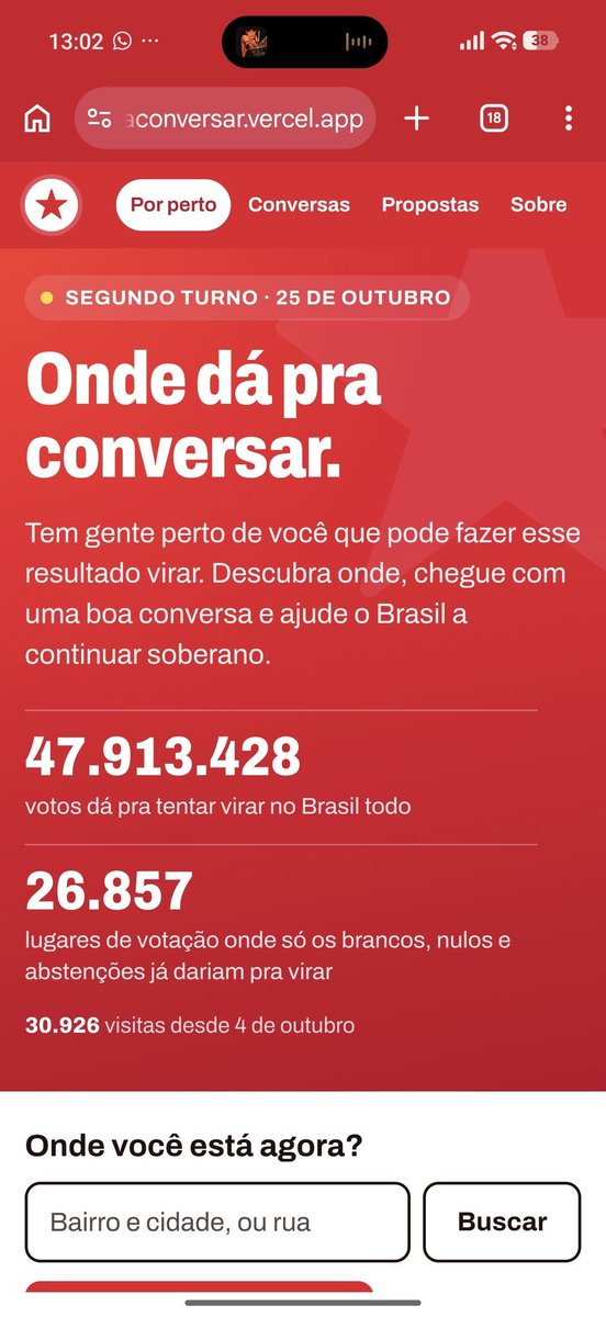 mahcherrys's tweet photo. Gente, vamos fazer multirão pra virar voto, vamos pras ruas, compartilhem, conversem, movimentem! TEMOS UMA SEMANA

.

Link do Site do PT com orientações pra virar voto: 
https://t.co/rF70LFZaFJ… https://t.co/jwZnoiOL6M