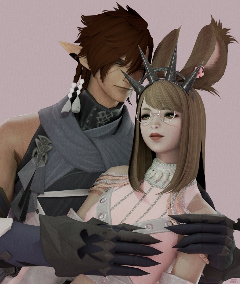 ctblutbad's tweet photo. Somehow, I found the perfect man. May we all be so lucky.

This piece is titled: "A Safe Man".

#ffxiv #ff14 #gamingcouple #couplegoals #romantasy https://t.co/0esbXQ4Rga