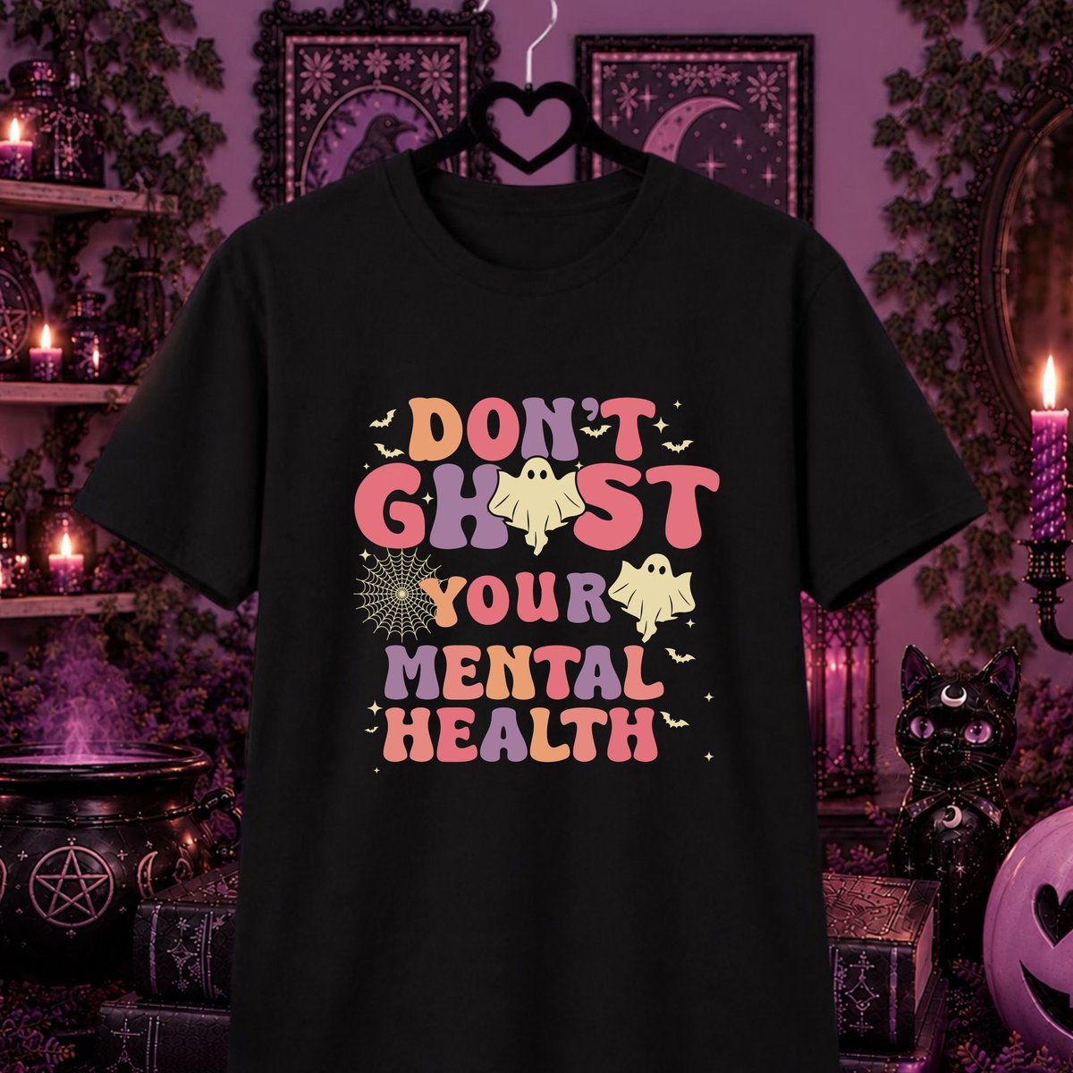 StrangeDollz's tweet photo. 👻💜✨Don’t Ghost Your Mental Health 👻💖 Spooky, sweet & so important, this adorable tshirt reminds us all to check in on ourselves and keep showing up 💜 ✨ Grab yours here:
🔗 https://t.co/V9ND4uJ4Qr 🎃
#MentalHealthMatters #SpookyCute #PastelGoth #GhostVibes #HalloweenStyle https://t.co/oEmjoa0MsK