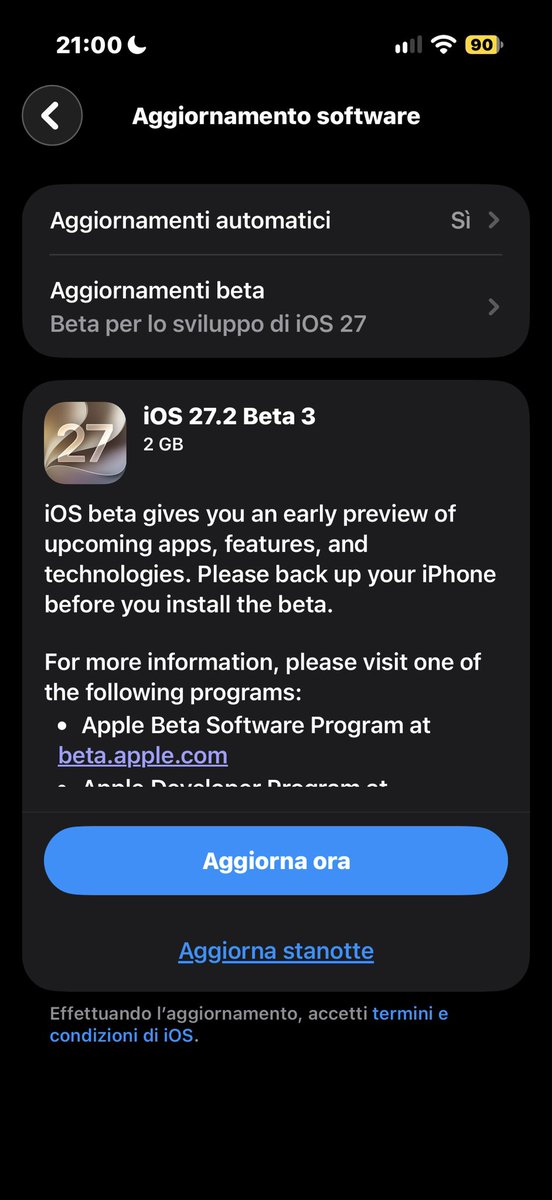 CydiaGeek's tweet photo. iOS 27.2 Beta 3 has just been released! 🤓🔥 https://t.co/tZTL8HUIpv