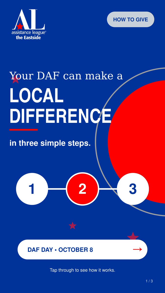 ALEastside's tweet photo. Your DAF can make a local difference in three simple steps. https://t.co/AJabP4pTuV