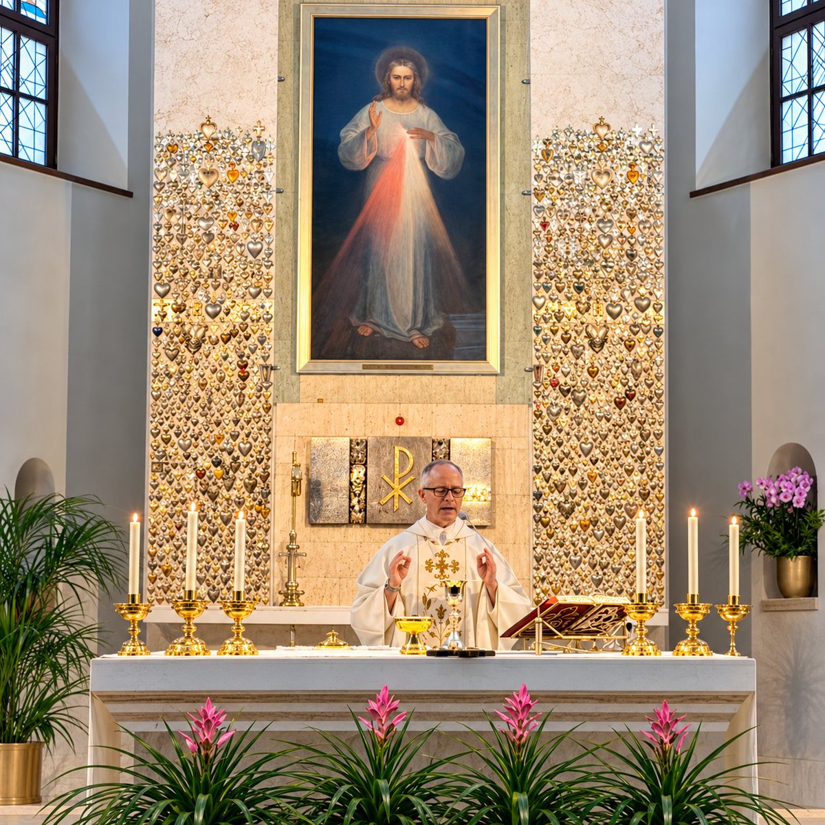 TektonPilgrims's tweet photo. St. Faustina died in KrakΓ³w on this day in 1938, age 33, her diary read by almost no one. Today her relics rest at Εagiewniki beneath the image she was told to paint, and pilgrims arrive from every continent. First saint canonized in the new millennium. #StFaustina #DivineMercy https://t.co/sz9ARK67cm
