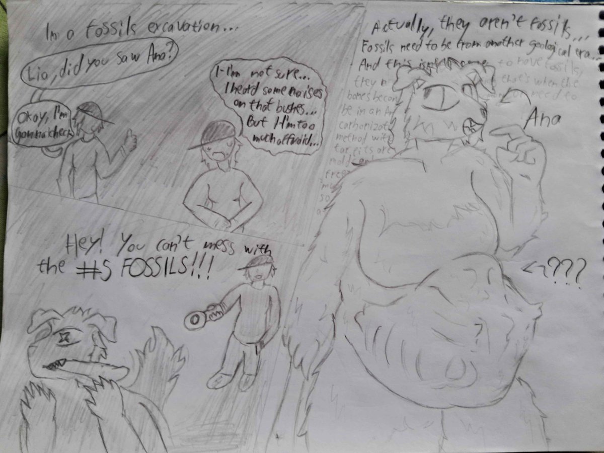 jsSchila4's tweet photo. The 5th day!! Fossil themed :3
Cw: bones

This time I used a werewolf girl who is very nerdy :3

#vore #voretober #fatalvore https://t.co/bBvFw6Z8AP
