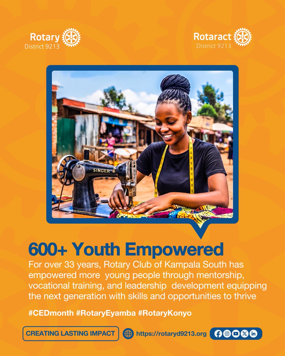 rotaryd9213's tweet photo. Give people an opportunity and watch what they build.

When women and young people have access to skills, resources, markets and mentorship, they  turn ideas into income.

@rotaryd9213  works with communities to open doors to economic opportunity and resilience.  

#RotaryEyamba | #RotaryKonyo| #RotaractLegacy
@KampalaSouth