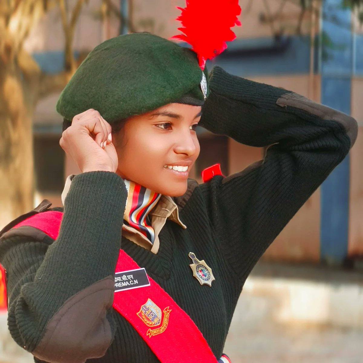 Leletwiter's tweet photo. I am an NCC cadet, proud to serve with discipline, courage, and commitment. https://t.co/btSZSbVDyM