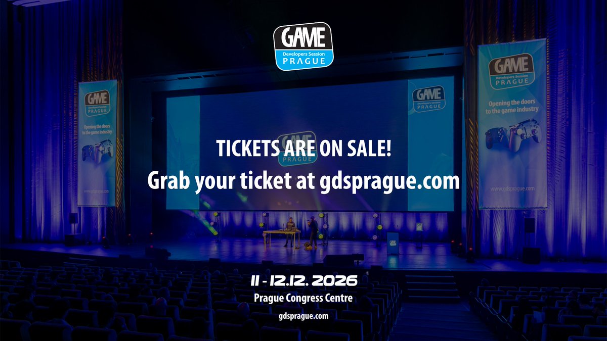 GameDevSession's tweet photo. 🚀 It's time to get your GDS Prague tickets! Grab them before the early bird discount ends on October 31st!

🗝️ Basic Pass for lectures and expo
💪 All Access Pass for the full package!

Get yours at https://t.co/69u2TA2uc2! 

#gdsprague #conference https://t.co/wfSGOQ3OoT