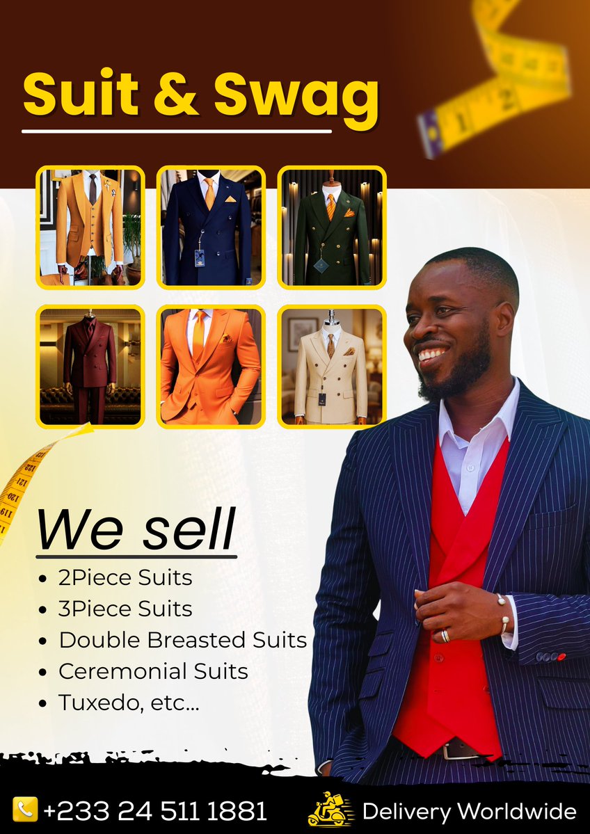 SokuCharisma's tweet photo. Come get your Dinner suits from me. https://t.co/jwBEMhpYBG