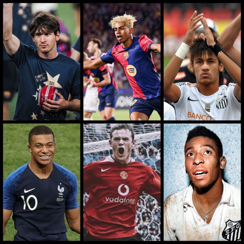 dabe_sport's tweet photo. 🚨❔ Who holds the title of "Best 
Teenager football has ever seen"?

-Lamine Yamal       -Kylian Mbappe
-Lionel Messi          - Pele 
-Wayne Rooney     - Neymar Jr https://t.co/NDtM97BPOg